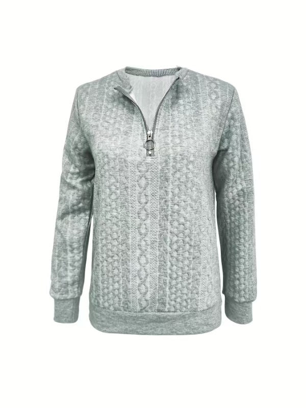 ALICE | ELEGANTES SWEATSHIRT MIT VIERTEL-REISSVERSCHLUSS