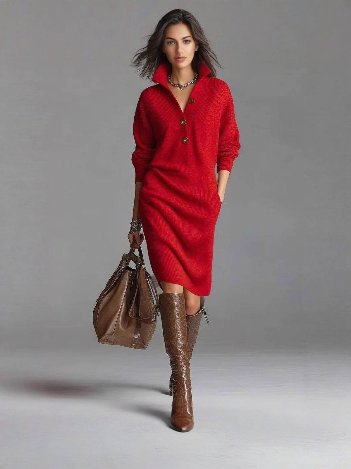ROSAMUNDINA | ELEGANTES KNOPFKLEID
