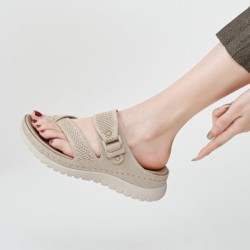 CHLOE | ORTHOPÄDISCHE STRICK-SANDALEN MIT ZEHENSCHLAUFE