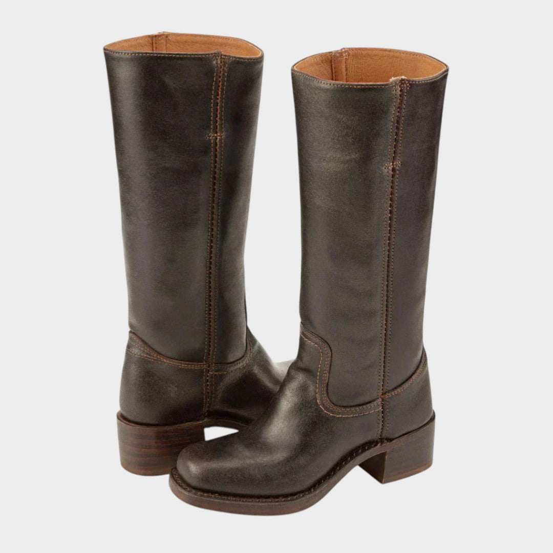 SOFIA | KLASSISCHE HOHE LEDERSTIEFEL