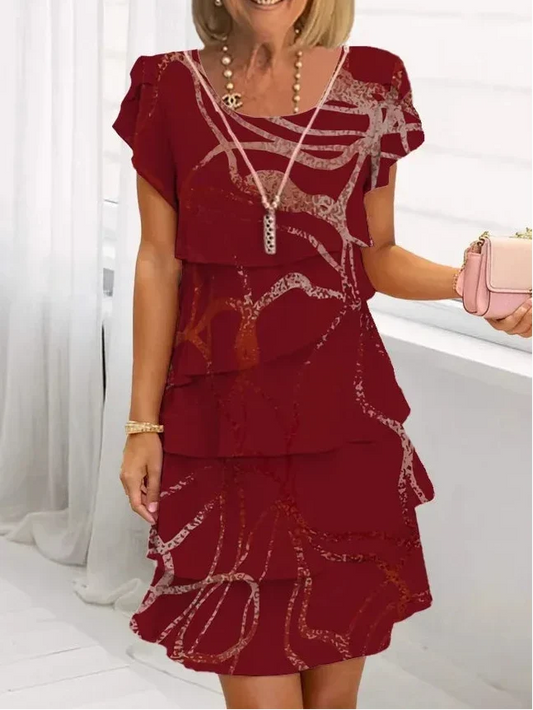 ANGELA | ELEGANT KOMFORT-RÜSCHENKLEID