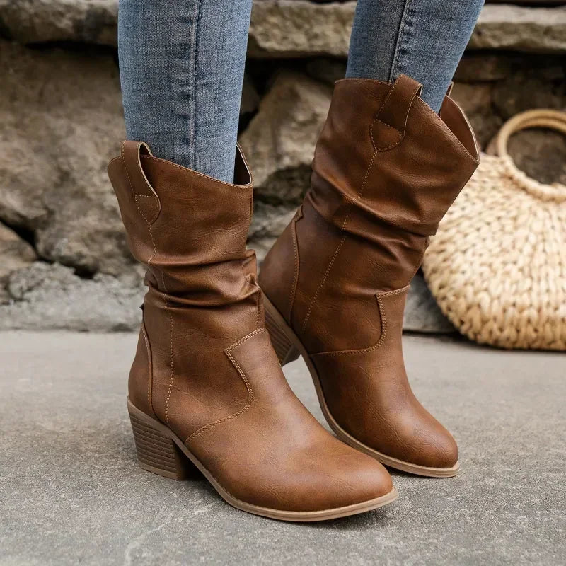 BETHANY | WESTERN-STIEFELETTEN IN LEDEROPTIK