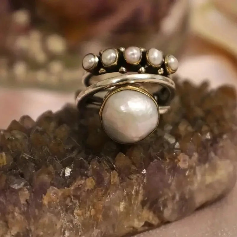 AURELIA | PERLENRING-SET IM LAYER-LOOK