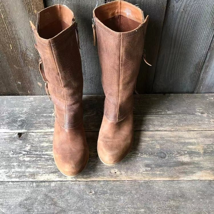 LILY | KLASSISCHE WASSERDICHTE LEDERSTIEFEL