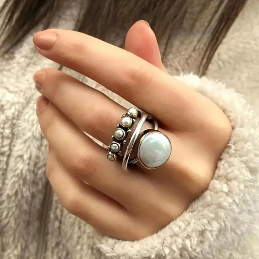 AURELIA | PERLENRING-SET IM LAYER-LOOK