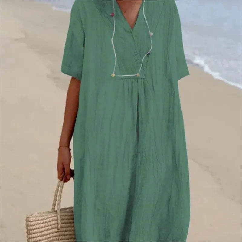 SILVANA | LOCKERES MAXIKLEID MIT STRUKTUR
