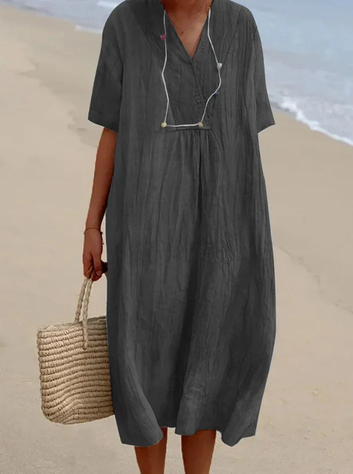 SILVANA | LOCKERES MAXIKLEID MIT STRUKTUR