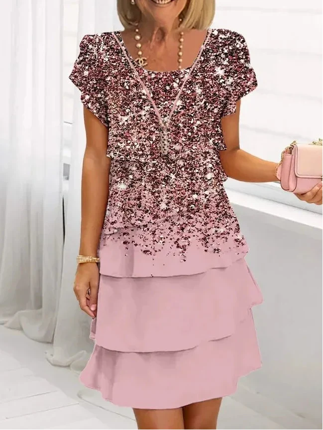 GABRIELLA | ELEGANTES KOMFORT-RÜSCHENKLEID