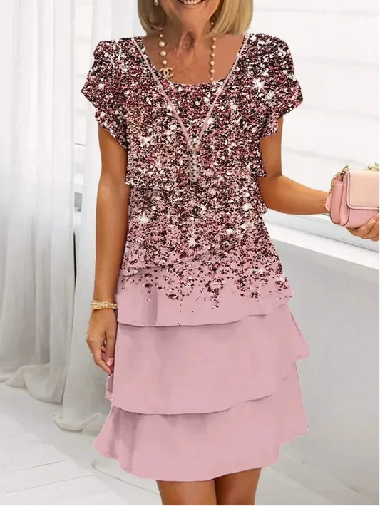 GABRIELLA | ELEGANTES KOMFORT-RÜSCHENKLEID