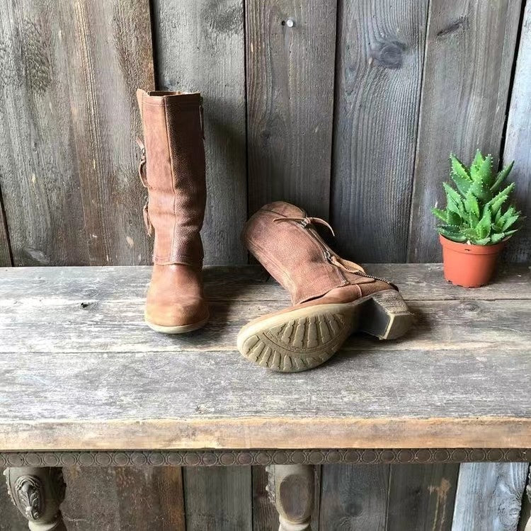 LILY | KLASSISCHE WASSERDICHTE LEDERSTIEFEL
