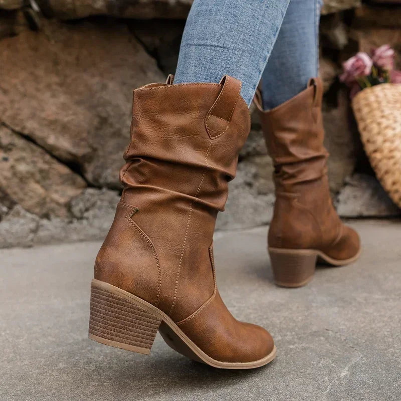 BETHANY | WESTERN-STIEFELETTEN IN LEDEROPTIK