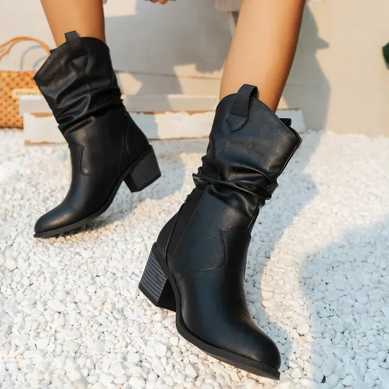 BETHANY | WESTERN-STIEFELETTEN IN LEDEROPTIK