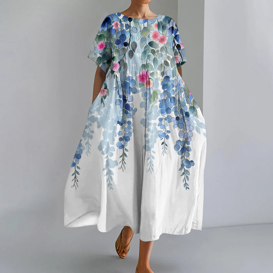 JUTTA | LEICHTES MAXIKLEID MIT SCHÖNEM BLUMENMUSTER