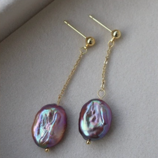 OPAL | PEACOCK LANGE PERLENOHRRINGE