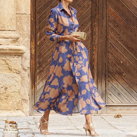 ÉLISE | ELEGANTES LANGES KLEID MIT LANGEN ÄRMELN