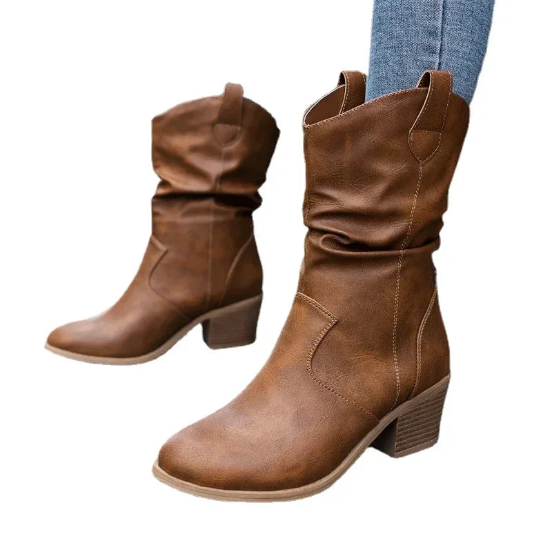 BETHANY | WESTERN-STIEFELETTEN IN LEDEROPTIK