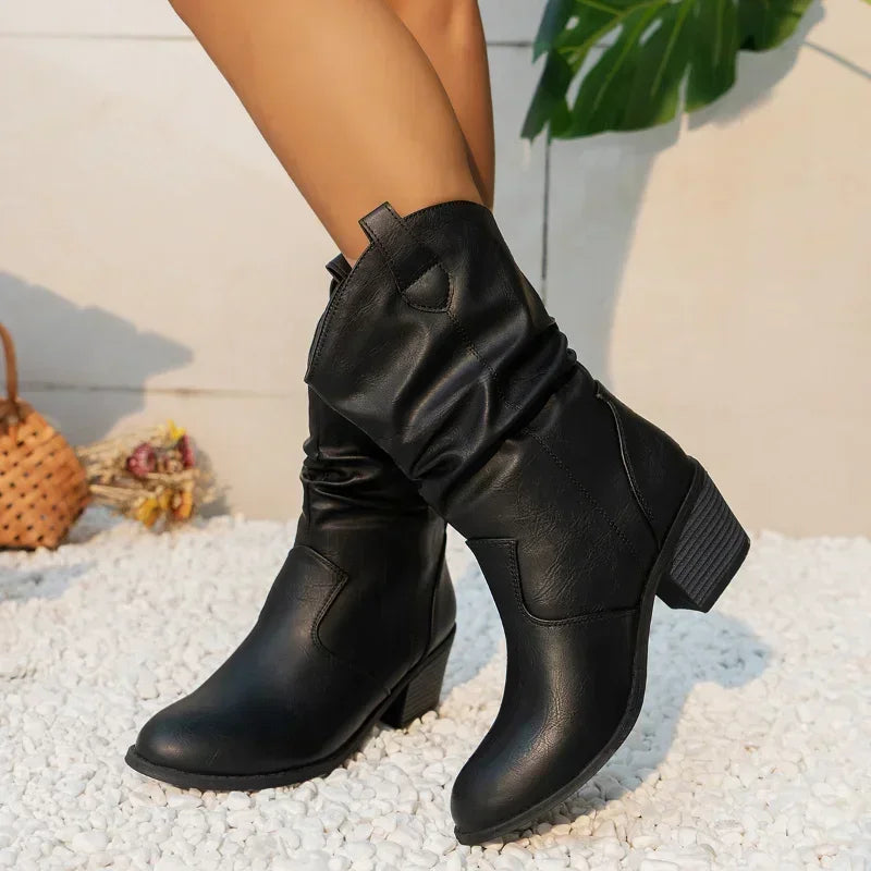 BETHANY | WESTERN-STIEFELETTEN IN LEDEROPTIK