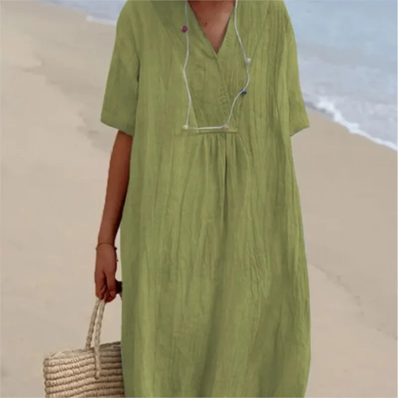 SILVANA | LOCKERES MAXIKLEID MIT STRUKTUR