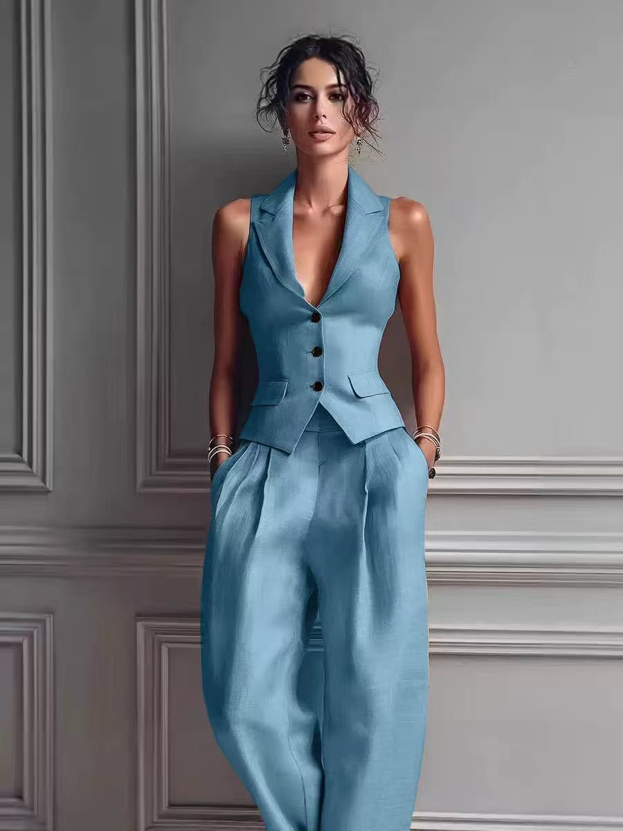 VIVIENNE | TAILLIERTE WESTE & HOSE MIT WEITEM BEIN SET