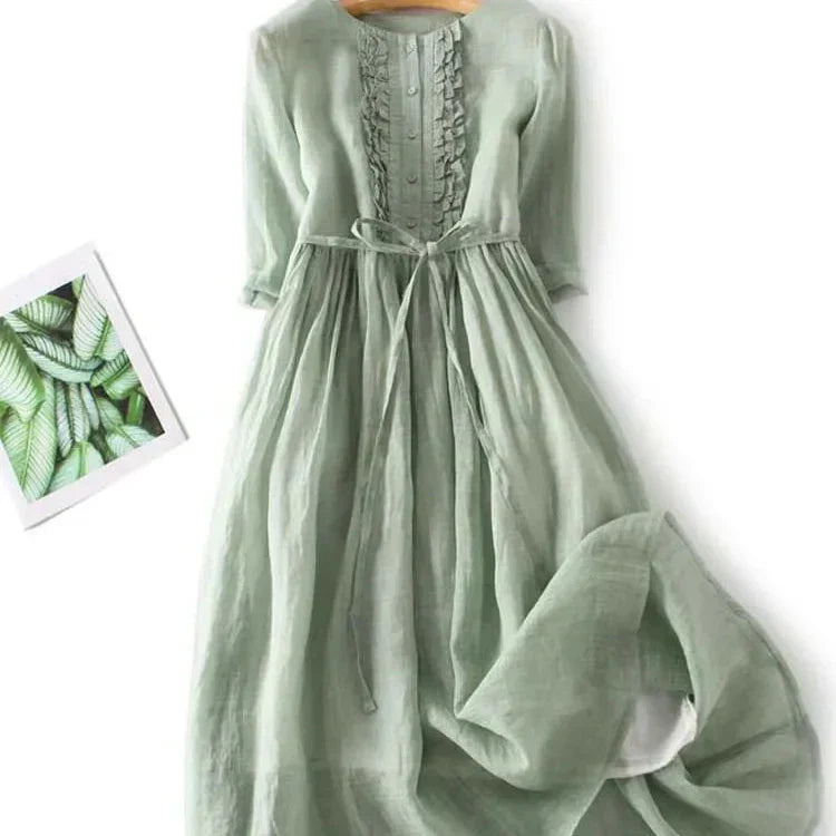 NADÈGE | FEDERLEICHTES MAXIKLEID