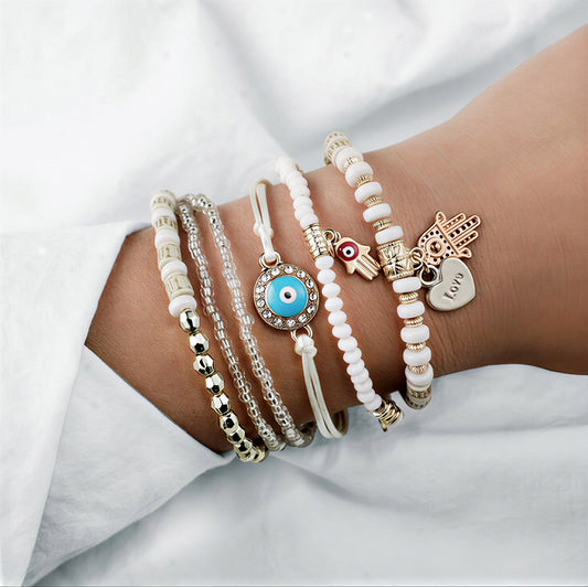 AMARA | ELEGANTES GOLD-HAMSA-ARMBAND-SET