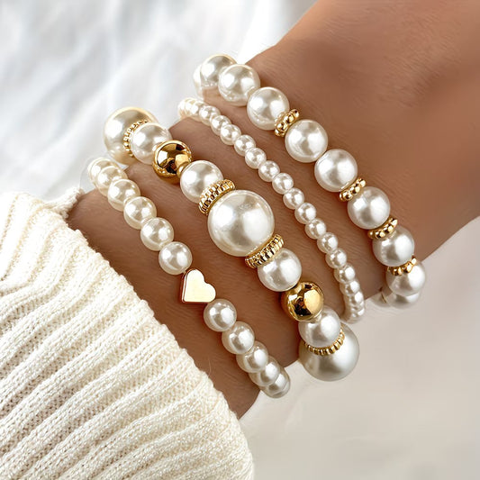 MARCELLA | PERLEN-ARMBAND-SET, 4-TEILIG