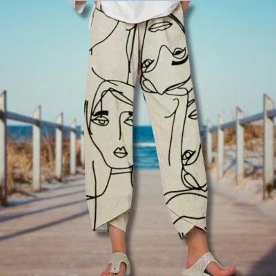 LYNETTE | HOSE MIT KREATIVEM MUSTER