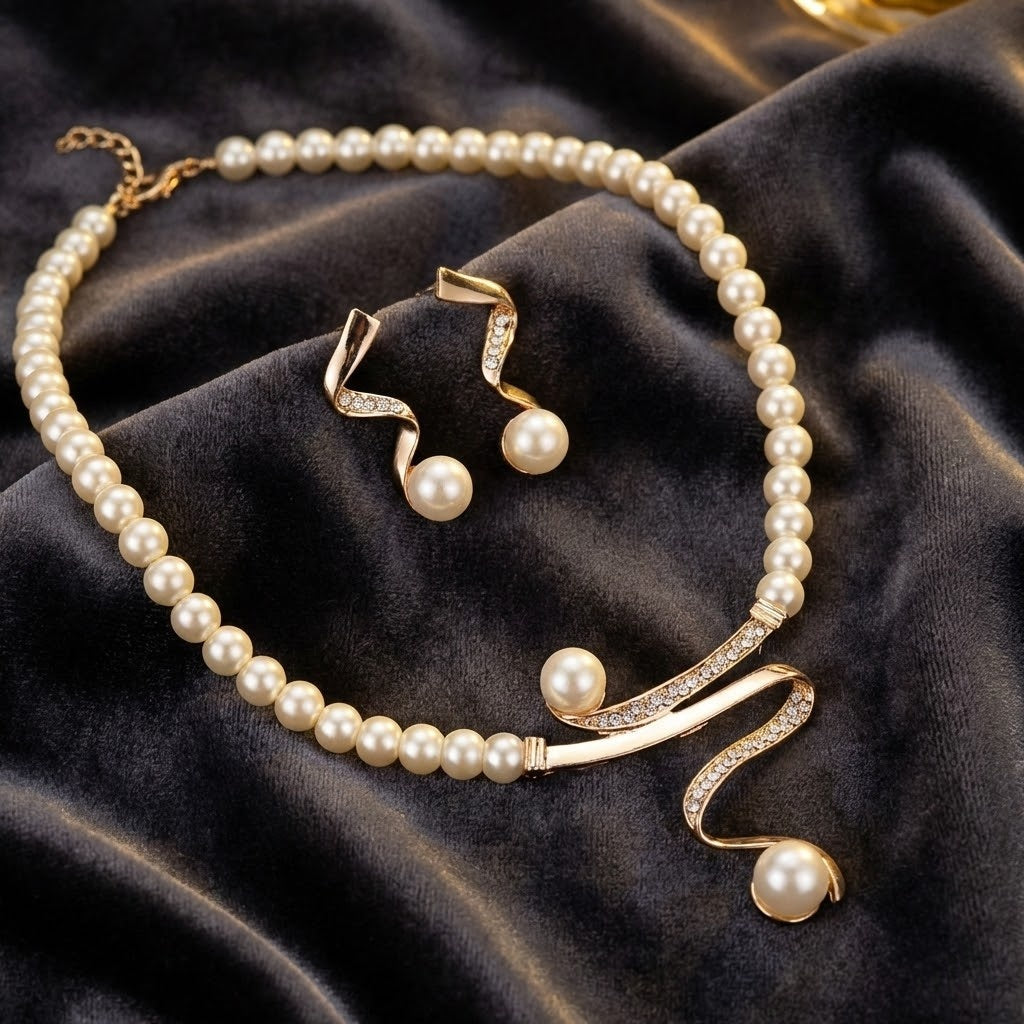 SERAPHINA | ELEGANTES WELLEN-PERLENSCHMUCKSET