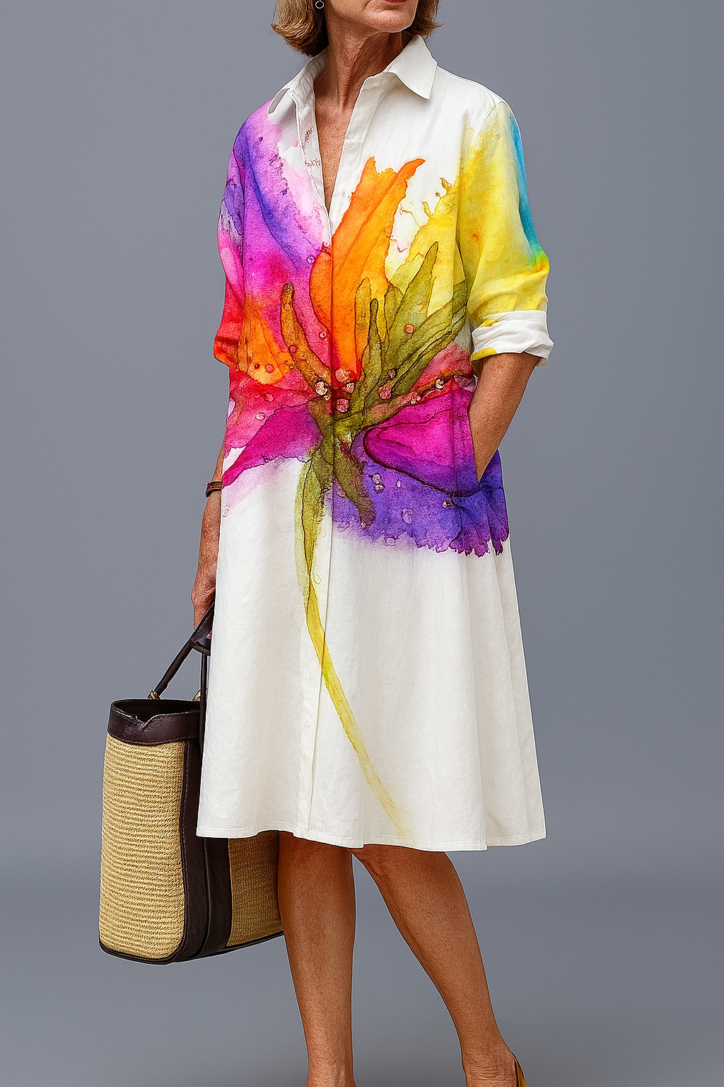 LYDIA | STILVOLLES UND UNGEZWUNGENES MIDI-KLEID