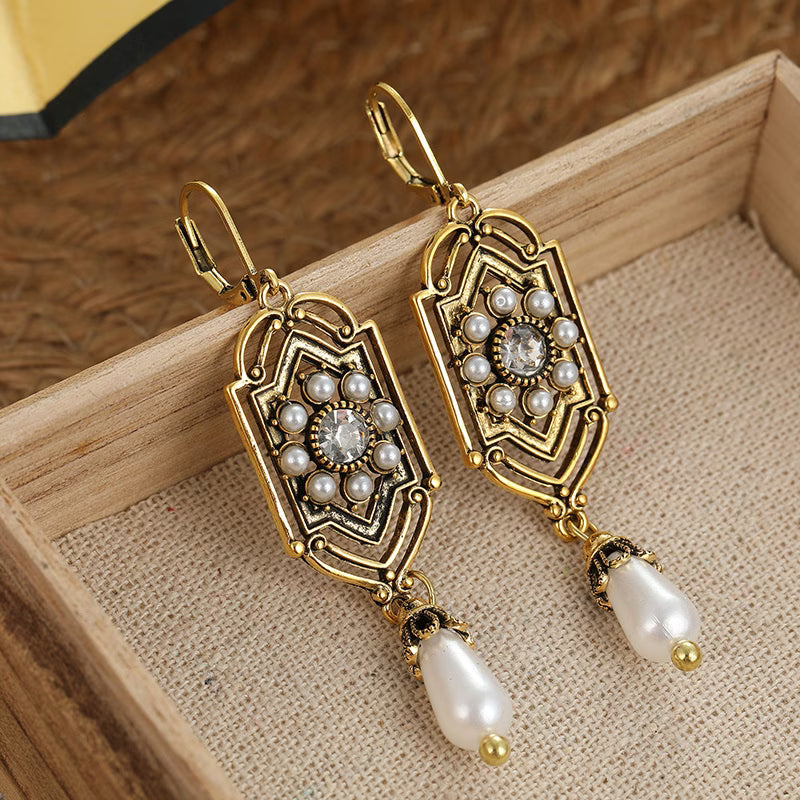 ADELINA | VINTAGE OHRRINGE MIT GOLD-INLAY UND PERLEN
