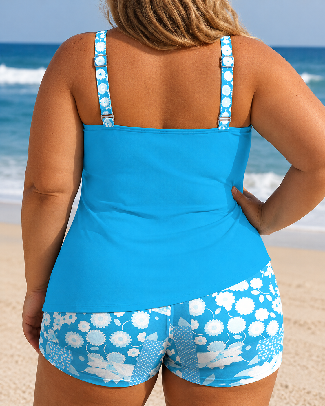NANET | BEDRUCKTES TANKINI-SHORT-SET IN ÜBERGRÖSSEN