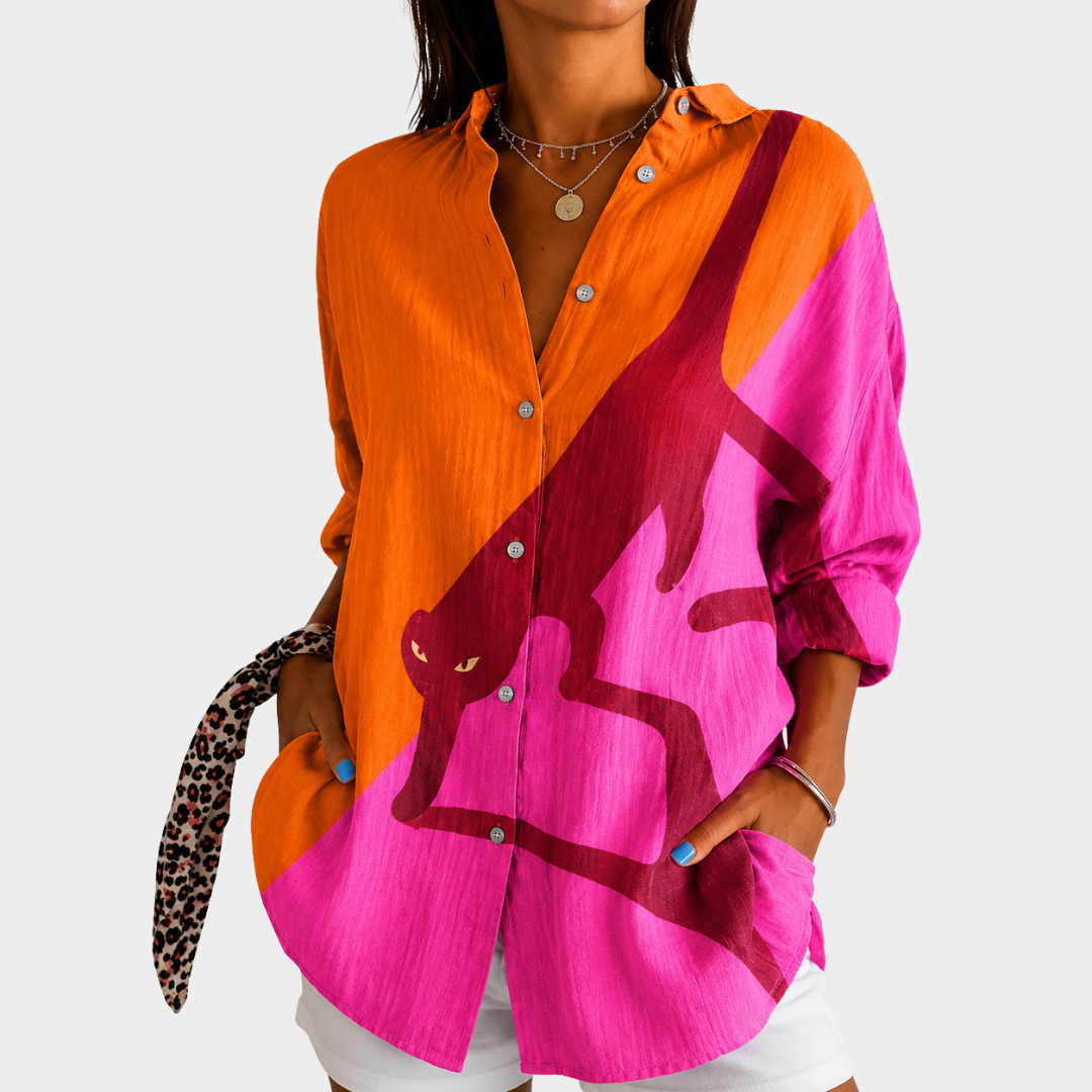 VIVIAN | SUNSET SAFARI STATEMENT-BLUSE