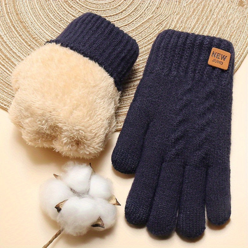 STRICKHANDSCHUHE MIT FLEECEFUTTER