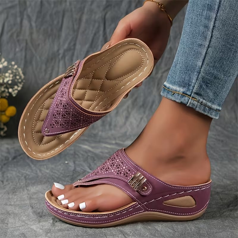 GLENDA | SANDALEN MIT KEILABSATZ-STÜTZE