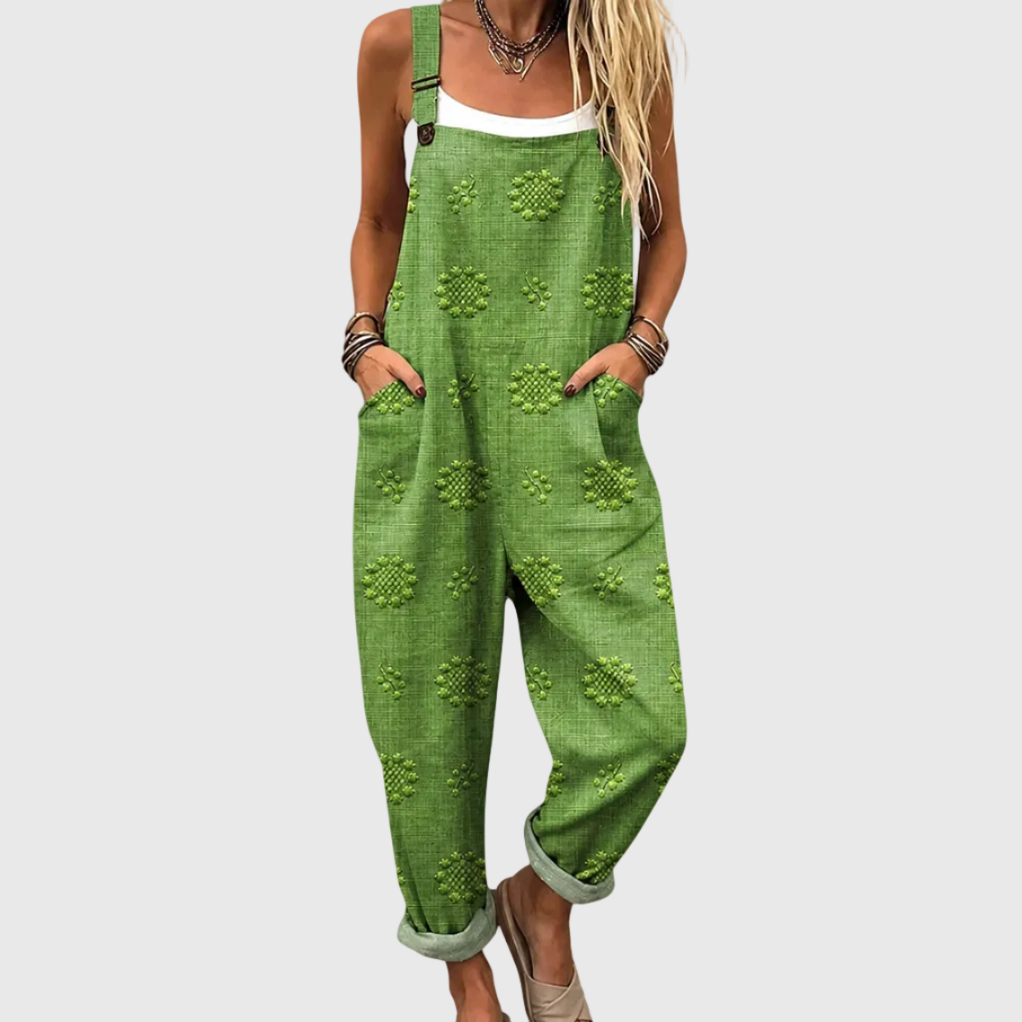 BEQUEMER OVERALL MIT DRUCK