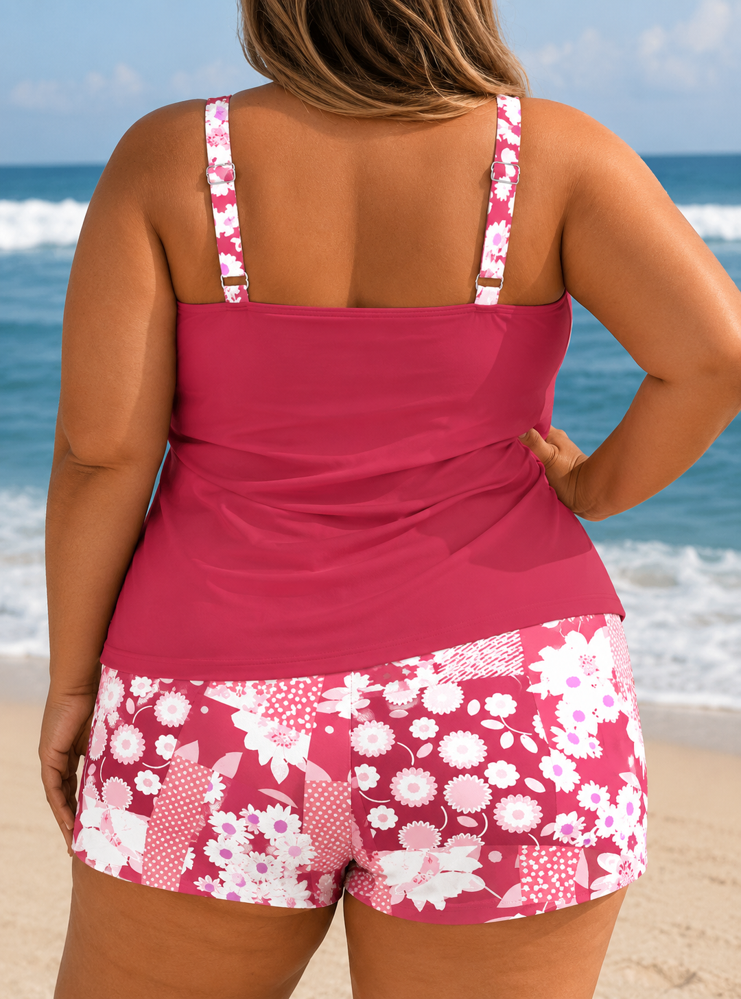 NANET | BEDRUCKTES TANKINI-SHORT-SET IN ÜBERGRÖSSEN