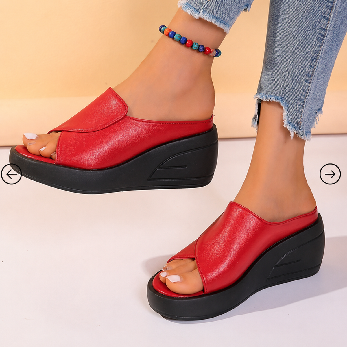 ROSAMUNDE | ORTHOPÄDISCHE SLIP-ON-KEILSANDALEN
