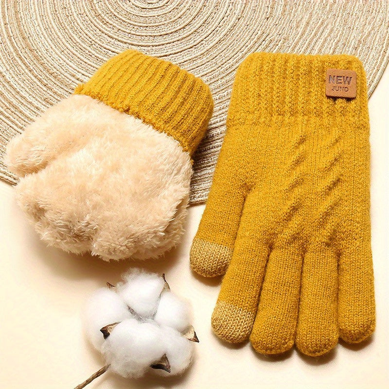 STRICKHANDSCHUHE MIT FLEECEFUTTER