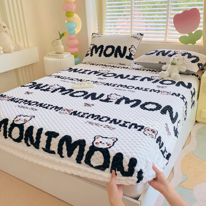 MONIMON | NIEDLICHES CHARAKTER-PLÜSCH-BETTWÄSCHESET