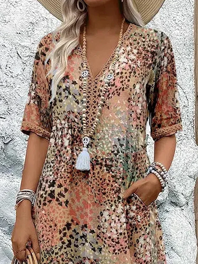 GLORIA | VIBRANTES MIDI-KLEID MIT ELEGANTEM BAUCH-WEG-EFFEKT