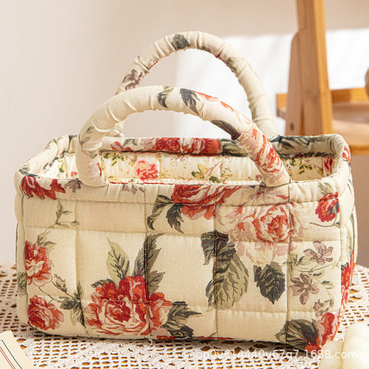 ROSERIDGE | GESTEPPTER AUFBEWAHRUNGSKORB IN VINTAGE-ROSE