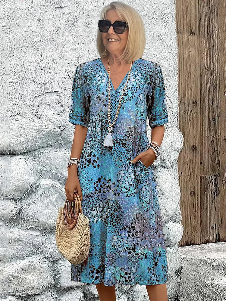 GLORIA | VIBRANTES MIDI-KLEID MIT ELEGANTEM BAUCH-WEG-EFFEKT