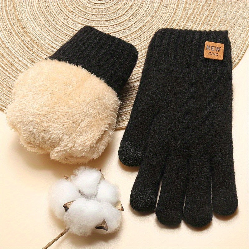 STRICKHANDSCHUHE MIT FLEECEFUTTER