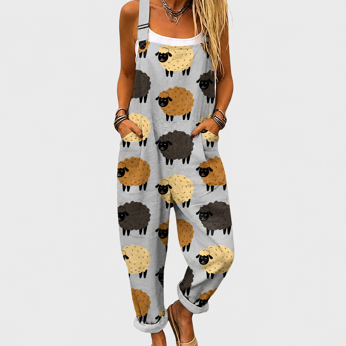 BEQUEMER JUMPSUIT MIT DRUCK