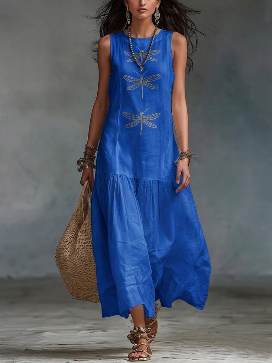 ROSAMOND | ÄRMELLOSES MAXIKLEID