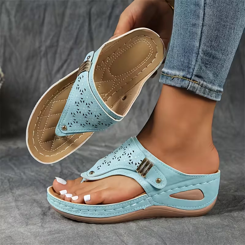 GLENDA | SANDALEN MIT KEILABSATZ-STÜTZE