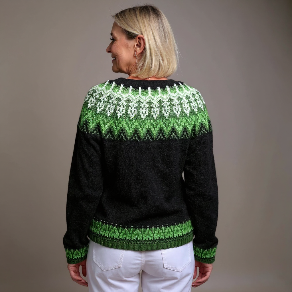 MAISIE | RETRO-STRICKJACKE IM ISLAND-LOOK
