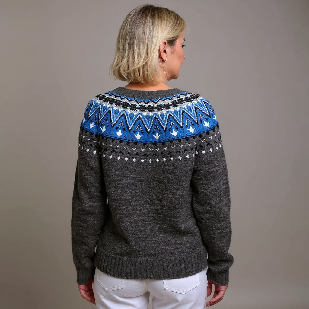 ELVIRA | RETRO-STRICKJACKE IM ISLÄNDER-STIL