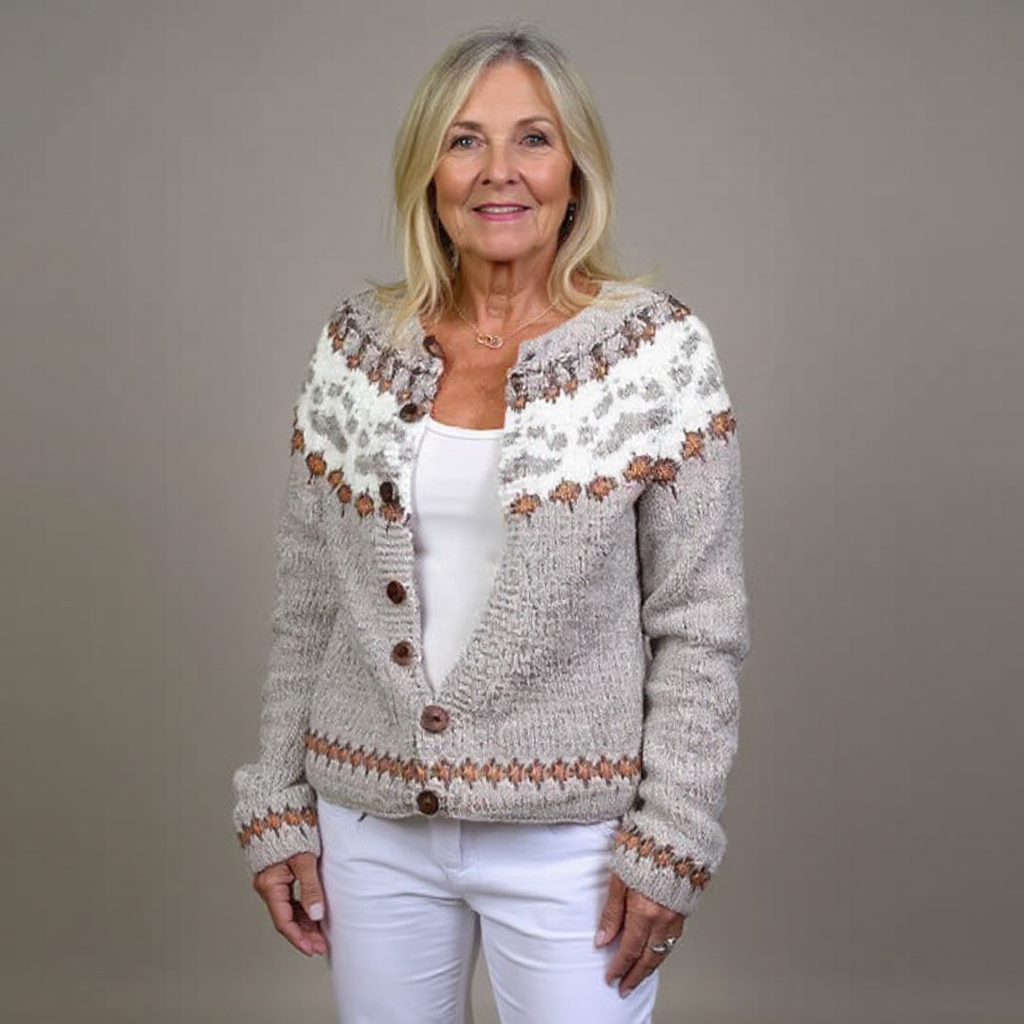 VERITY | KLASSISCHE ISLÄNDISCHE VINTAGE-STRICKJACKE