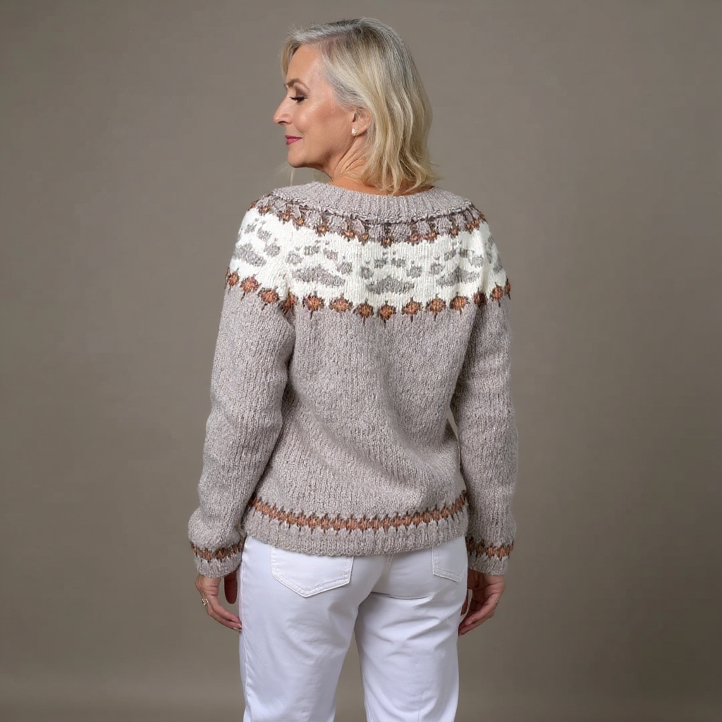 VERITY | KLASSISCHE ISLÄNDISCHE VINTAGE-STRICKJACKE